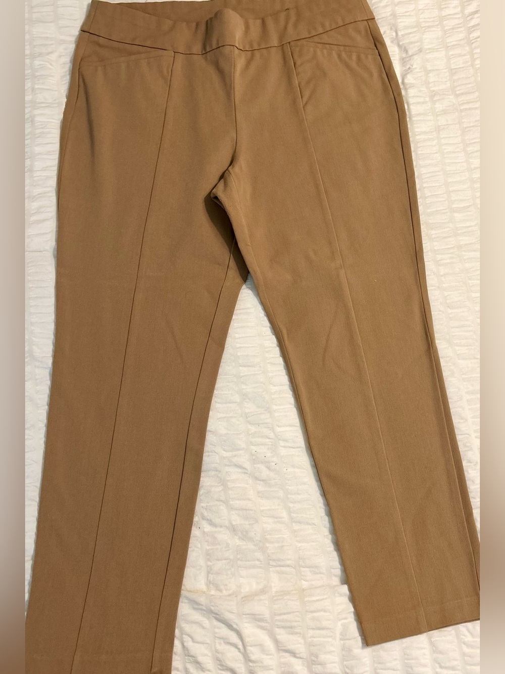 Chico's Cropped Straight-Leg Pants - Camel
